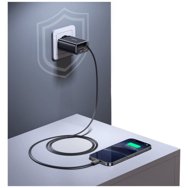 Wall charger USAMS Xiang Series CC296 30W 1xUSB-C 1xUSB-A + USB-C cable white - imagine 10