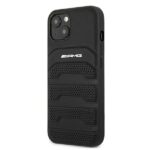 AMG AMHCP13SGSEBK iPhone 13 mini 5,4" black hardcase Leather Debossed Lines - imagine 2