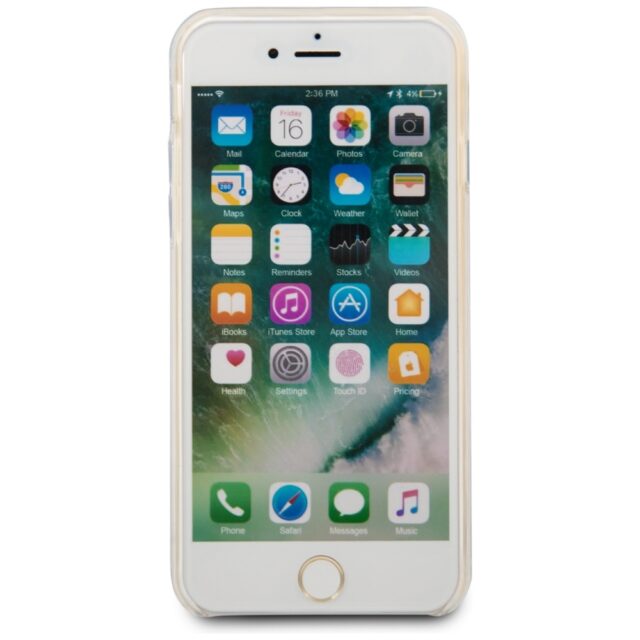 Guess GUHCP7GLUPPI iPhone 6/7/8/SE 2020 pink hard case Palm Springs Glitter Liquid - imagine 2