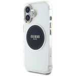 Case Guess IML Metal Colored Circle Classic Logo MagSafe for iPhone 16 black - imagine 2