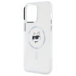 Karl Lagerfeld KLHMP13XHLSCHH iPhone 13 Pro Max 6.7" white hardcase IML Metal Choupette Head - imagine 6