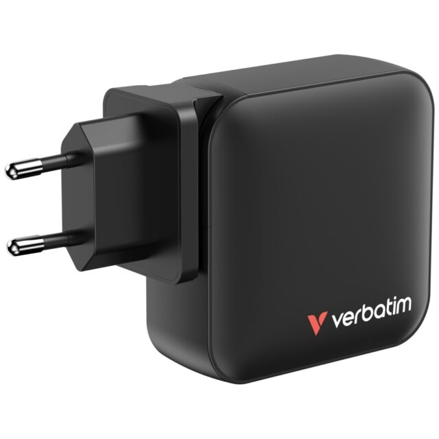 Wall Charger Verbatim Mini GaN 165W 3xUSB-C PD/1x USB-A QC black 32216 - imagine 3