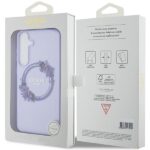 Guess GUHMS24MHFWFCU S24+ S926 purple hardcase IML Flowers Wreath MagSafe - imagine 8