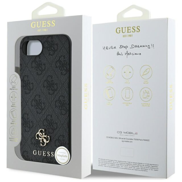 Case Guess 4G Small 4G and Classic MagSafe for iPhone 16e black - imagine 8
