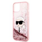 Karl Lagerfeld KLHCP14MLNKHCP iPhone 14 Plus / 15 Plus 6,7" pink hardcase Glitter Karl Head - imagine 6