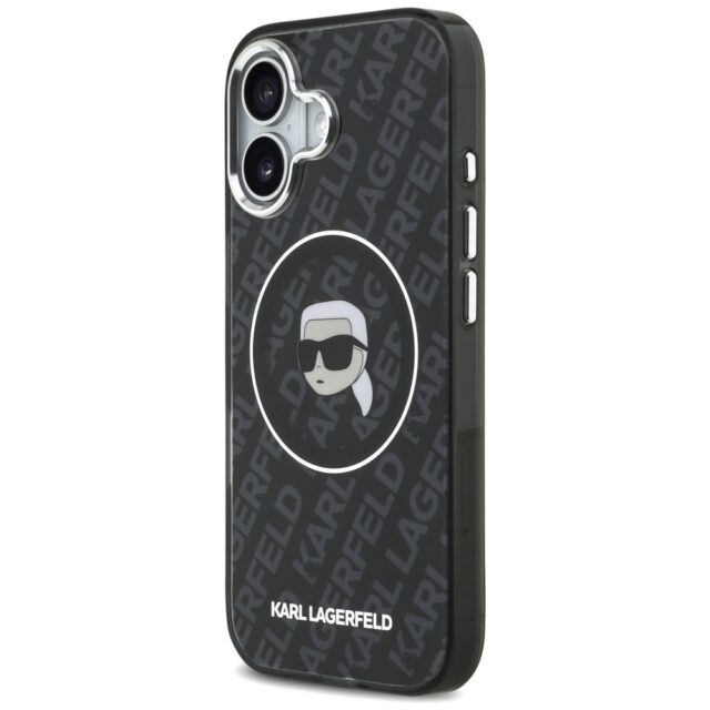Case Karl Lagerfeld IML Karl Head Logo   MagSafe for iPhone 17 Pro black - imagine 2