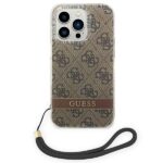 Guess GUOHCP14XH4STW iPhone 14 Pro Max 6,7" brown hardcase 4G Print Strap - imagine 2