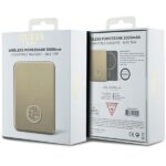 Guess Induction Powerbank 15W GUPBM5AL4DMD 5000mAh gold MagSafe 4G Strassed Metal Logo - imagine 5