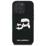 Karl Lagerfeld KLHMP16LSKCHPPLK iPhone 16 Pro 6.3" black hardcase Silicone Double Heads Print - imagine 3