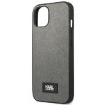 Karl Lagerfeld KLHCP13MSFMP2DG iPhone 13 / 14 / 15 6,1" hardcase silver Saffiano Plaque - imagine 6