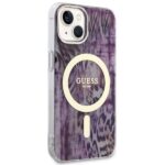 Guess GUHMP14SHLEOPWP iPhone 14 / 15 / 13 6.1" pink hardcase Leopard MagSafe - imagine 4