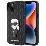 Karl Lagerfeld KLHCP14MSAKHPKK iPhone 14 Plus / 15 Plus 6.7" black Saffiano Monogram Ikonik