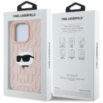 Etui Karl Lagerfeld 3D Rubber Monogram & Choupette for iPhone 16 Pro Max pink - imagine 8
