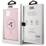 Case Karl Lagerfeld Silicone Karl&Choupette MagSafe for iPhone 11 pink - imagine 8