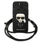 Karl Lagerfeld KLHCP13LCMNIPK iPhone 13 Pro / 13 6,1" hardcase black Leather Monogram Patch an - imagine 2