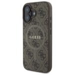 Guess GUHMP16SG4GFRW iPhone 16 6.1" brown hardcase 4G Ring Classic Logo MagSafe - imagine 2