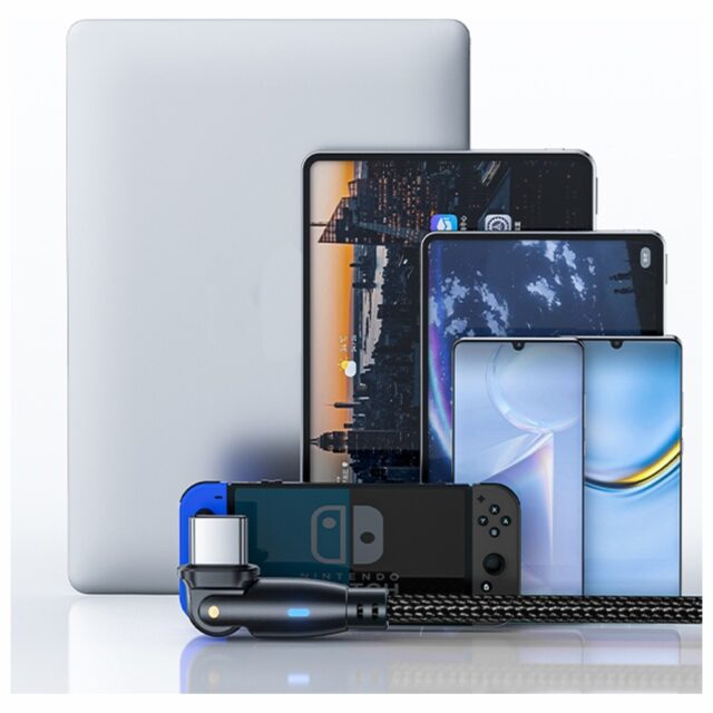 Cable 3MK Hyper Cable N-SERIES USB-C to USB-C 2m 20V/3A 60W rotating black - imagine 3