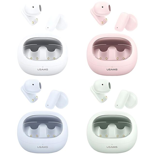 USAMS Bluetooth 5.3 TWSTD Series Wireless Headphones White BHUTD01 (TD22) - imagine 2