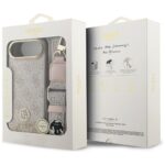 Case Guess 4G Strass Logo & Big Strap    Metal Buttons MagSafe for iPhone Air pink - imagine 9