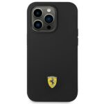 Ferrari FESSIHMP14XBK iPhone 14 Pro Max6.7" black hardcase Silicone Metal Logo Magsafe - imagine 4