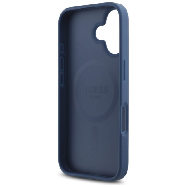 Case Guess HC PU 4G Small 4G and Classic for iPhone 16 MagSafe blue - imagine 7