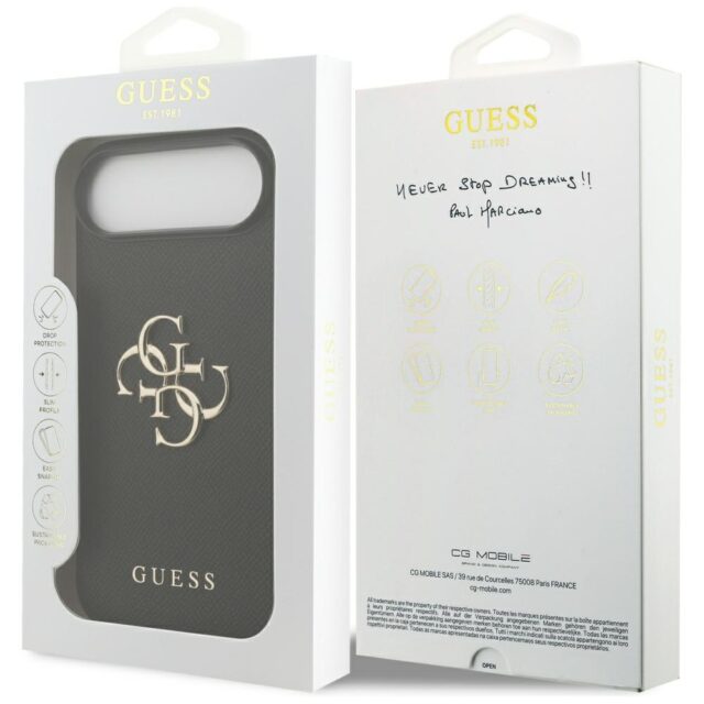 Guess Grained Big 4G & Classic Logo case for iPhone Air black - imagine 8
