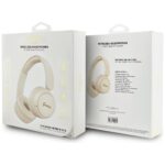 Headphones Guess Bluetooth 5.3 Metal Logo Script beige - imagine 4