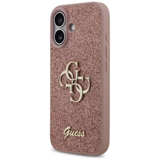 Guess Fixed Glitter Big 4G Case for iPhone 17 Pink - imagine 2