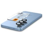 Camera Protector Spigen Optik Pro Glas.TR "EZ FIT" 2pcs for Samsung Galaxy S25 black - imagine 5