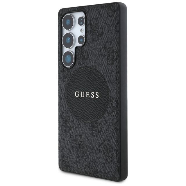 Case Guess 4G Round Patch Classic Logo MagSafe to Samsung Galaxy S25 Ultra black - imagine 2