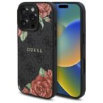 Guess GUHMP16XP4ROPEMCK iPhone 16 Pro Max 6.9" black hardcase 4G Flowers Print MagSafe