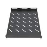 Extralink 1U 350mm Black | Fixed shelf | 19", 490x360mm, for 600mm depth cabinets - imagine 3
