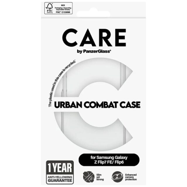 CARE by PanzerGlass Flagship Urban Combat Case for Samsung Galaxy Z Flip7 FE / Flip6 transparent - imagine 4