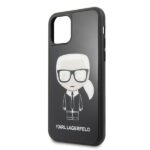 Karl Lagerfeld KLHCN58DLFKBK iPhone 11Pro black hard case Iconic Karl Glitter - imagine 3