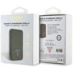 Powerbank indukcyjny Guess Grained        Triangle 5000mAh 15W USB-C MagSafe brązowy - imagine 5