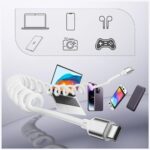 Cable 4smarts spiral USB-C to USB-C 100W white - imagine 6