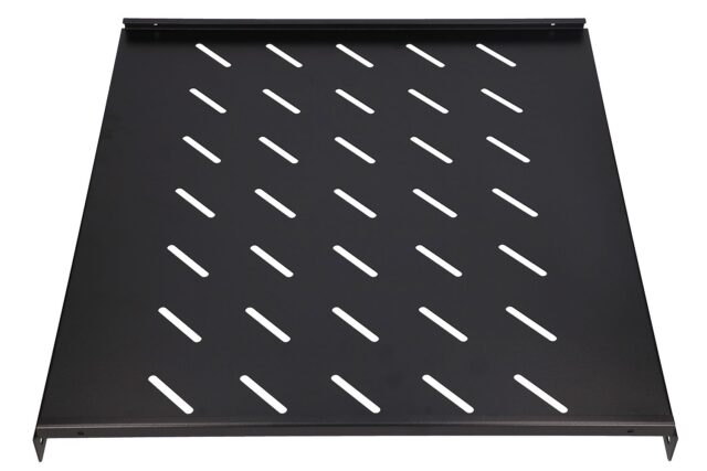 Extralink 1U 500mm Black | Fixed shelf | 19", 502 x 472mm, for 800mm depth cabinets - imagine 4