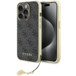 Guess GUHCP15LGF4GGR iPhone 15 Pro 6.1" grey hardcase 4G Charms Collection