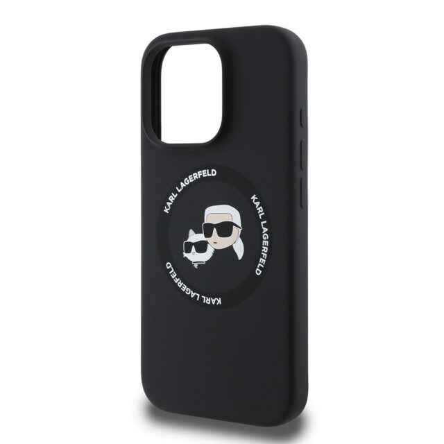 Karl Lagerfeld KLHMP16LSKCHTCK iPhone 16 Pro 6.3" black hardcase Silicone Karl&Choupette Head - imagine 6