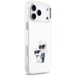 Karl Lagerfeld IML Aquarelle Karl & Choupette & Logo MagSafe Case for iPhone 17 Pro Max White - imagine 4
