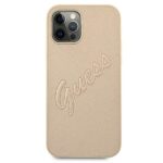 Guess GUHCP12LRSAVSLG iPhone 12 Pro Max 6,7" gold hardcase Saffiano Vintage Script - imagine 3