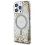 Guess HC Resin Bottom Glitter case for iPhone 16 Pro Max MagSafe gold - imagine 2