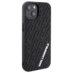 Karl Lagerfeld KLHCP15S3DMKRLK iPhone 15/ 14 / 13 6.1" black hardcase 3D Rubber Multi Logo - imagine 4