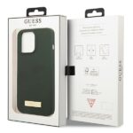 Guess GUHMP13XSPLA iPhone 13 Pro Max 6,7" khaki hard case Silicone Logo Plate MagSafe - imagine 8