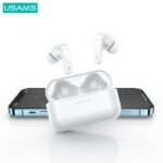 USAMS Bluetooth 5.0 TWS LYseries ANC Wireless Headphones white BHULY06 - imagine 5