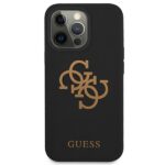 Guess GUHCP13XLS4GGBK iPhone 13 Pro Max 6,7" black hard case Silicone 4G Logo - imagine 3