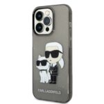 Karl Lagerfeld KLHCP14XHNKCTGK iPhone 14 Pro Max 6,7" black hardcase Glitter Karl&Choupette - imagine 2
