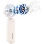 Hand fan USAMS Mini ZB352 1200mAh folding beige - imagine 4