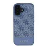 Guess GUHCP16SG4GLBL iPhone 16 6.1" blue hardcase 4G Bottom Stripe - imagine 3