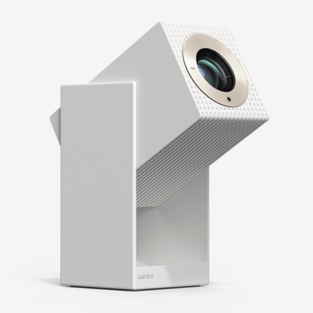 Wanbo Cube 2 Pro White | Projector | 500 ANSI, Android TV 11, Gimbal - imagine 2